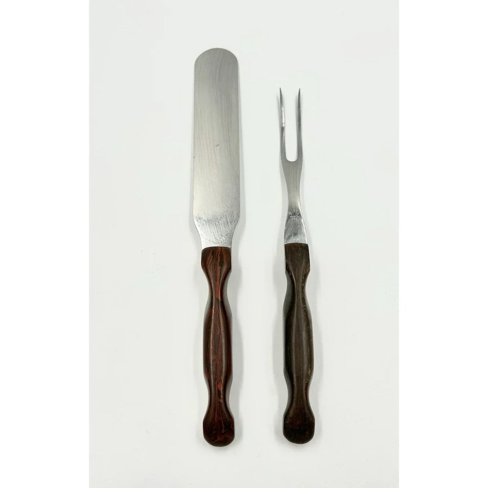 CUTCO 2 Piece Set 1028 Spreader Spatula & 1026 2 prong Serving/carving Fork READ